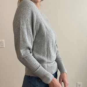 GREY DROP SHOULDER SWEATER